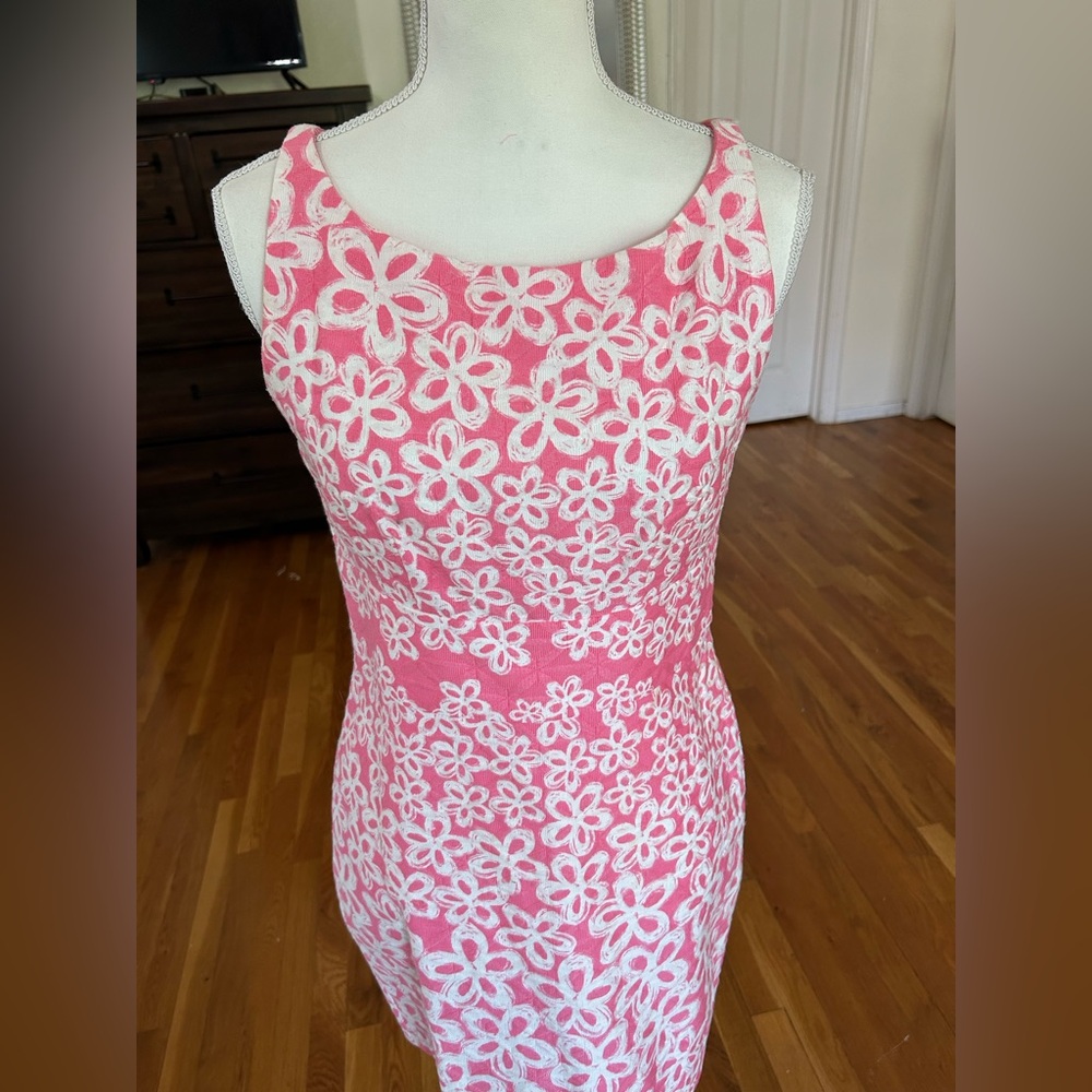 Taylor Pink & White Knee Length Floral Dress in Women’s Sz 6 - Picture 2 of 7